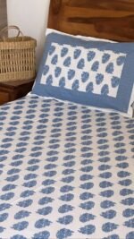 Neela phool king size cotton Bedsheet - Image 6