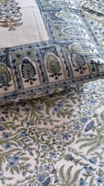 Nilambari Handblocked Super king Size Bedsheet - Image 6