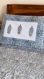 Nilambari Handblocked Super king Size Bedsheet - Image 3
