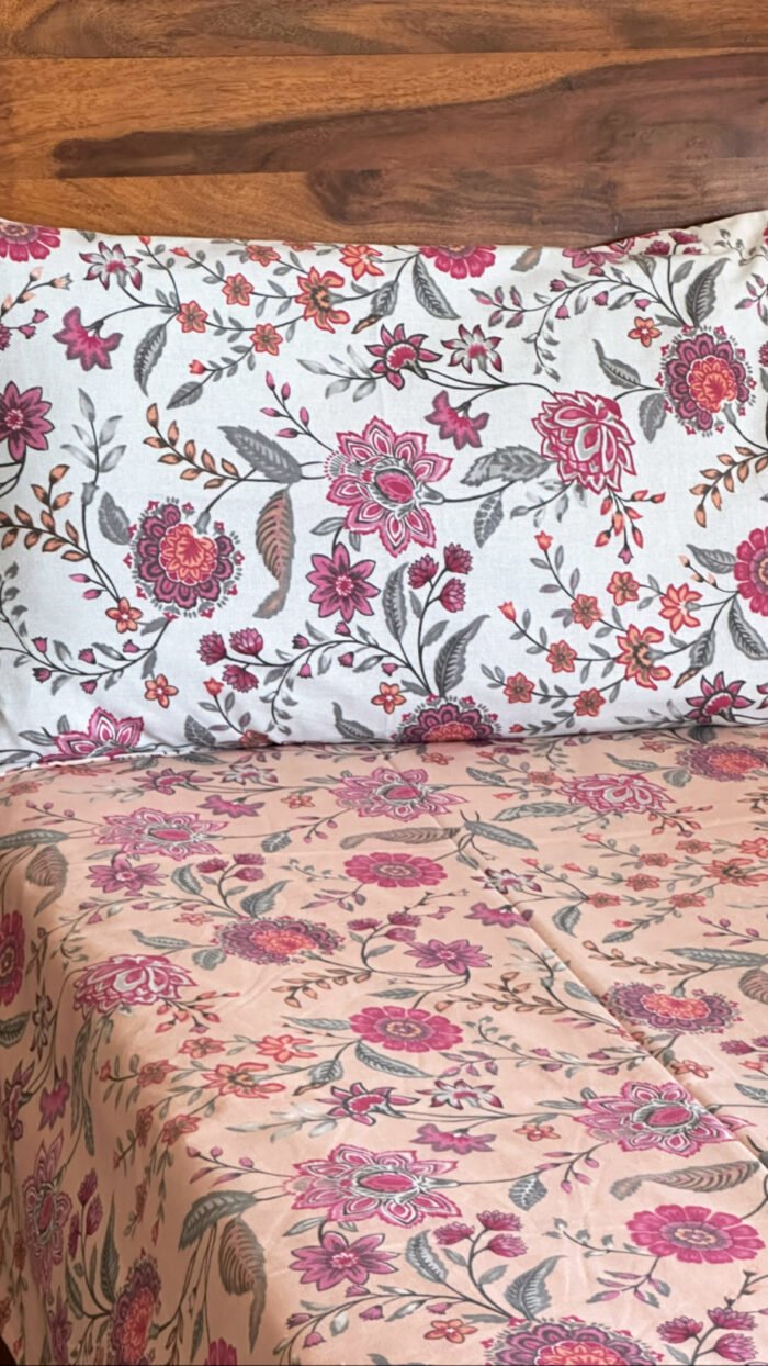 Basant Bella Cotton  Super King Size Bedsheet - Image 2