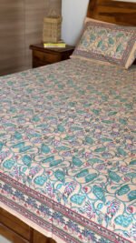 Sarang Handblocked Cotton Bedsheet - Image 2