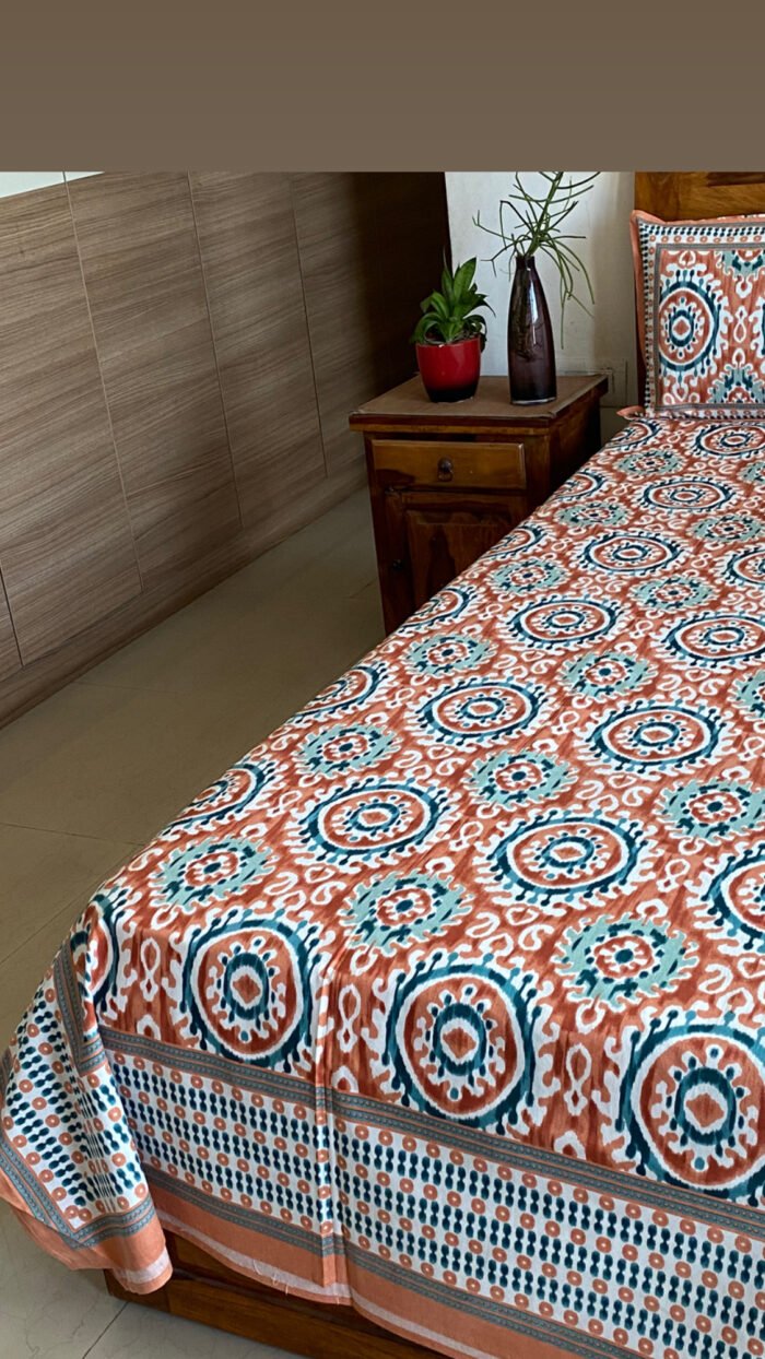 Ikkat Cotton Bedsheet - Image 2