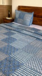 Premium Indigo Patchwork Bedcover - Image 2
