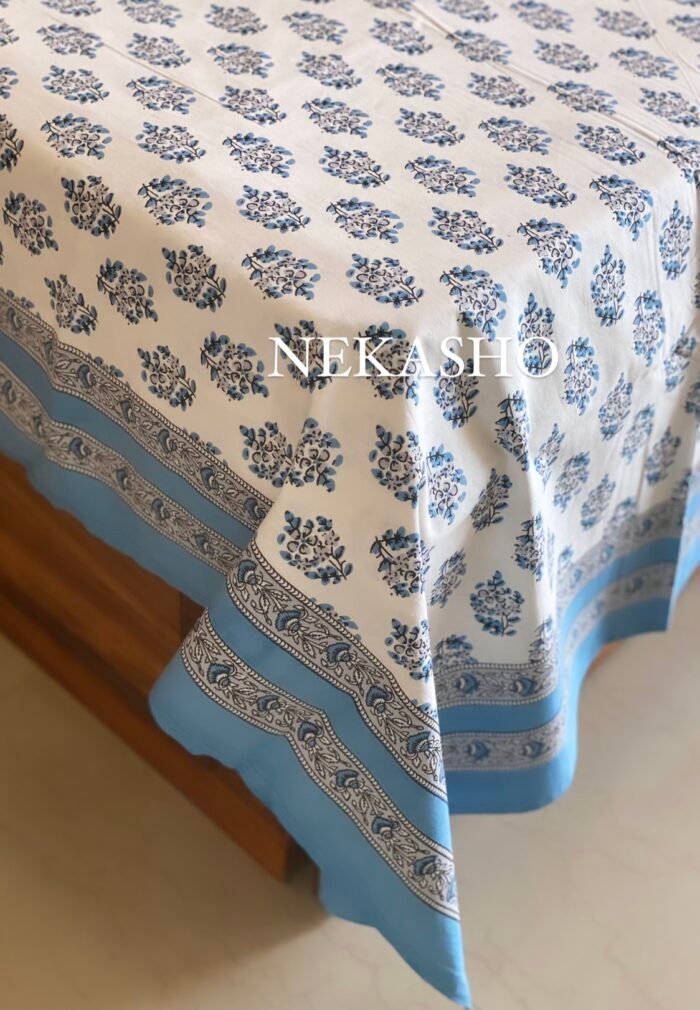 Rang Handblocked Cotton Bedsheet - Image 2
