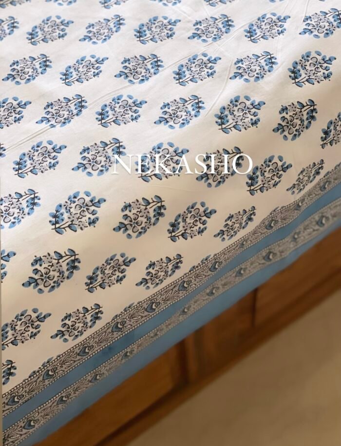 Rang Handblocked Cotton Bedsheet - Image 3