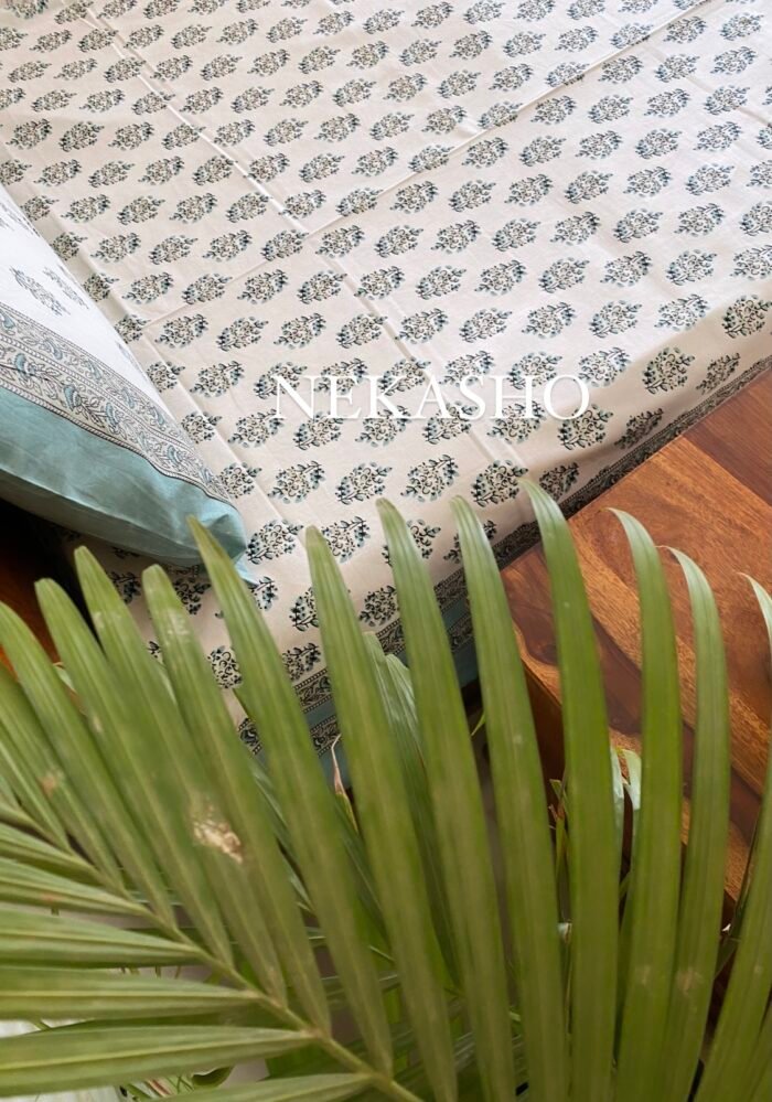 Rang Handblocked Cotton Bedsheet - Image 3