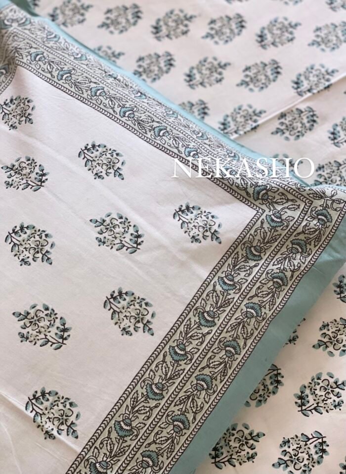Rang Handblocked Cotton Bedsheet - Image 2