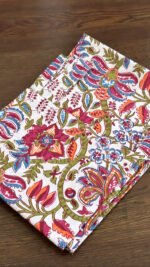 Multi Floral Semi Sheer Block Print Curtains - Image 6