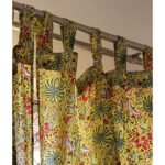 Wild Garden Semi Sheer Block Print Curtains