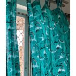 Tropical Semi Sheer Block Print Curtains