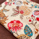 Pink-Beige Floral Cotton Curtains