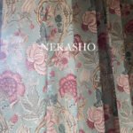 Teal-Pink Floral Cotton Curtains