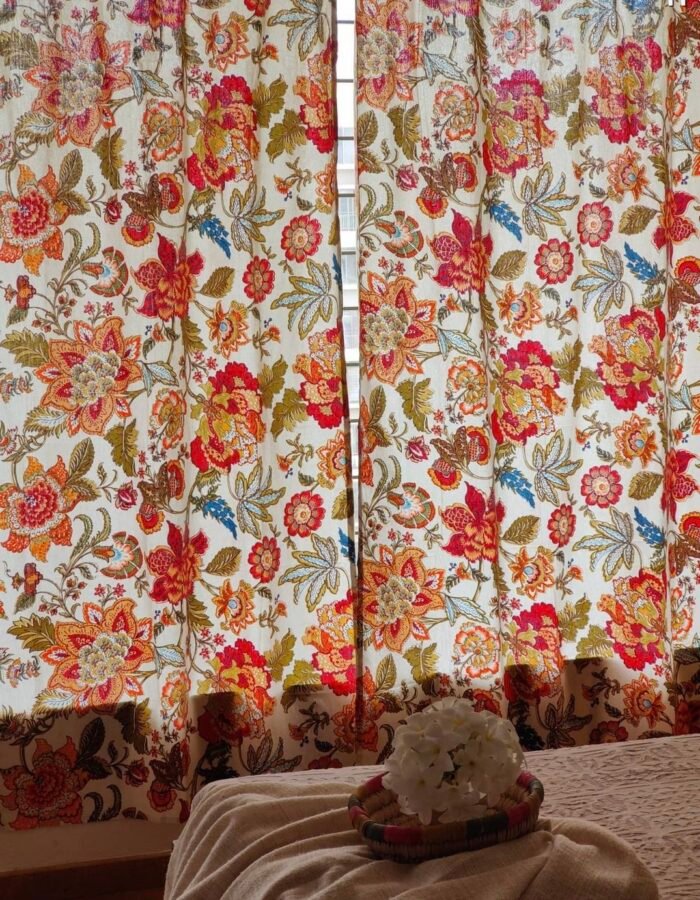 IMG_0841 Phoolwari Cotton Curtains - Image 1