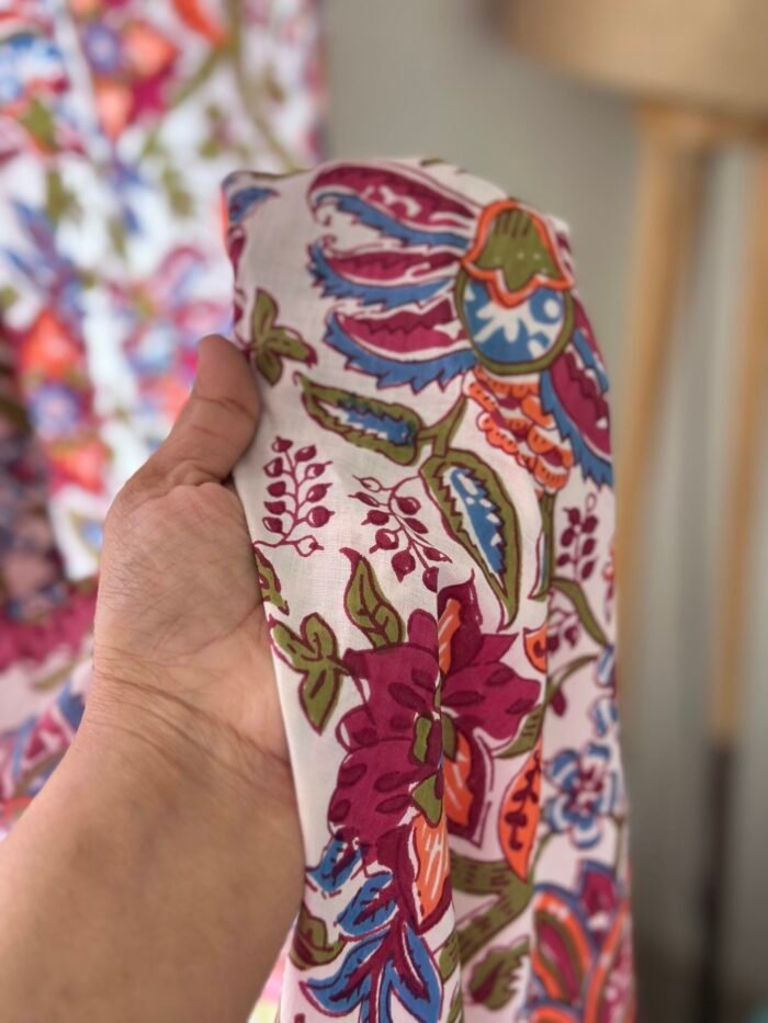 IMG_3274 Multi Floral Semi Sheer Block Print Curtains - Image 4