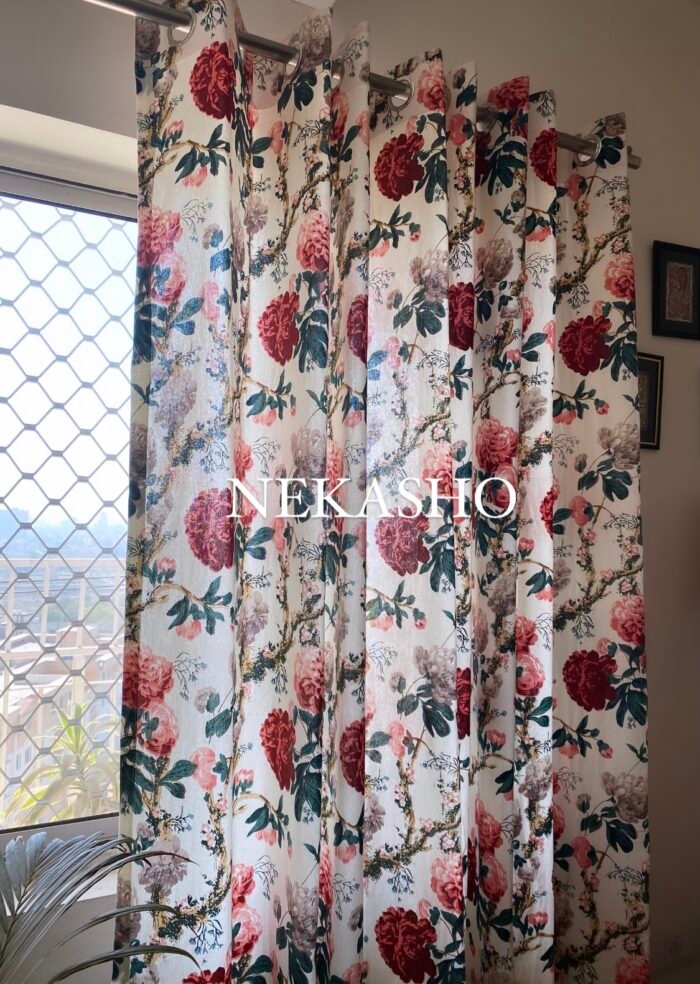 IMG_3538 Radiant Bloom Cotton Curtains - Image 1