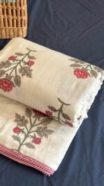 Handblocked Printed Double Bed Mul Dohar - Image 2