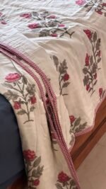 Handblocked Printed Double Bed Mul Dohar - Image 3