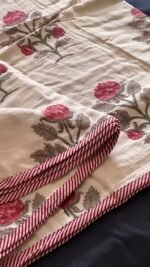 Handblocked Printed Double Bed Mul Dohar - Image 4