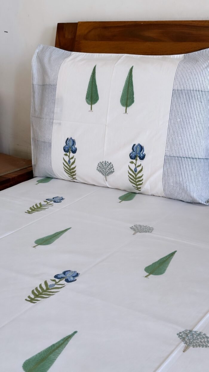 Hara Bhara Bagh Super King Size Premium Bedsheet - Image 7