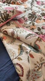 Quilted Reversible Double Bed Cotton Bedcover - Image 3