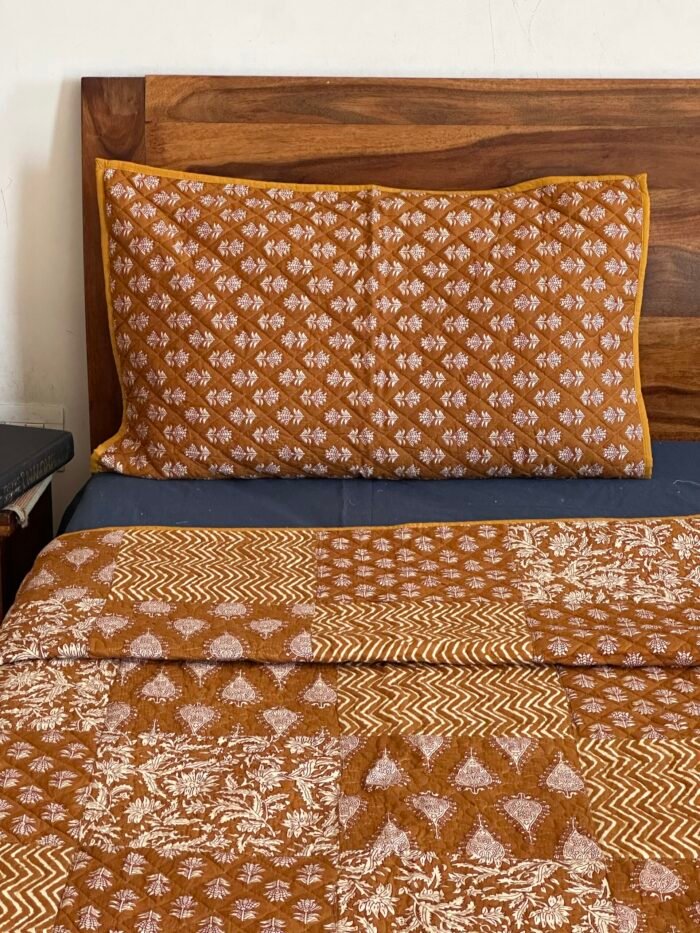 Premium Patchwork Double Quilted Bedcover - Image 4