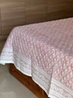 Pink Bagh Cotton Quilted Bedcover - Image 5