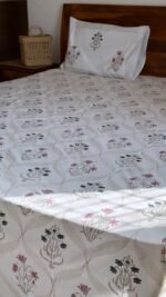 Saanjh Handblocked Bedsheet - Image 5