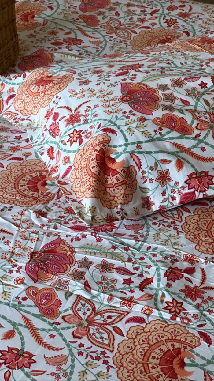Rang-Bahar King Size Cotton Bedsheet - Image 2