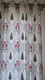 Gulabi Jaal Canvas Curtain - Image 2