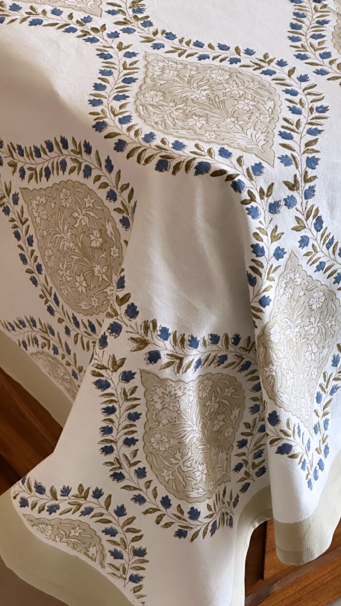 177127af-460a-4901-b192-cec3ebdf2d44 Saanjh Handblocked Bedsheet - Image 3