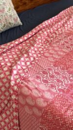 Pink Patchwork Double Bed Mul Dohar - Image 6