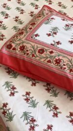 Rang Handblocked Super King Size Bedsheet - Image 3