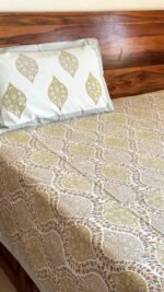 Saanjh Handblocked Bedsheet - Image 5