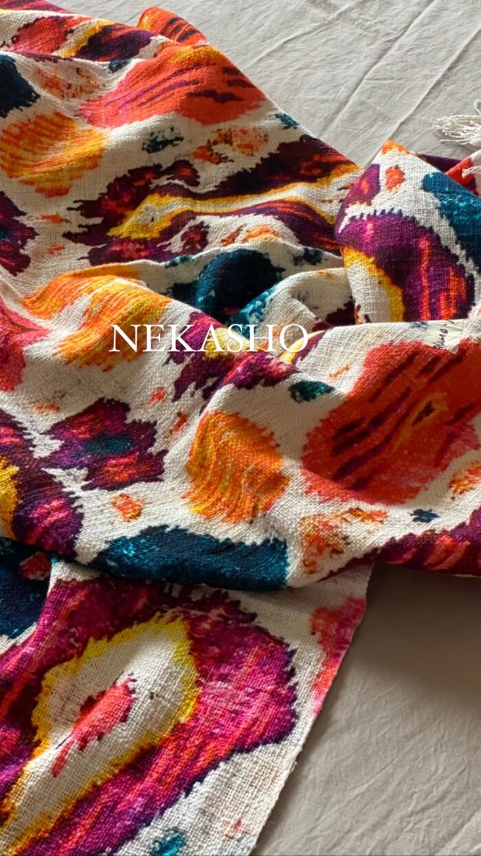 3742aeef-8e07-4442-bb18-d88da242f1b7 Multicoloured Handwoven Throw - Image 3