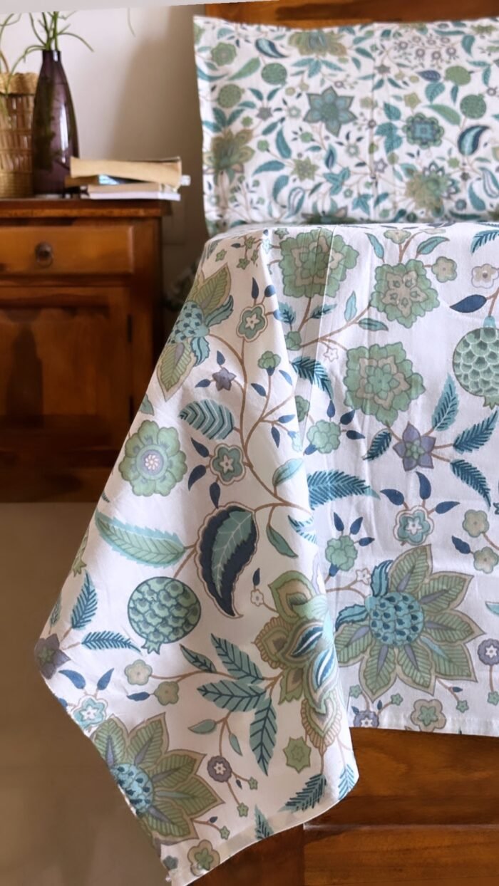 Green lush King Size Cotton Bedsheet - Image 3