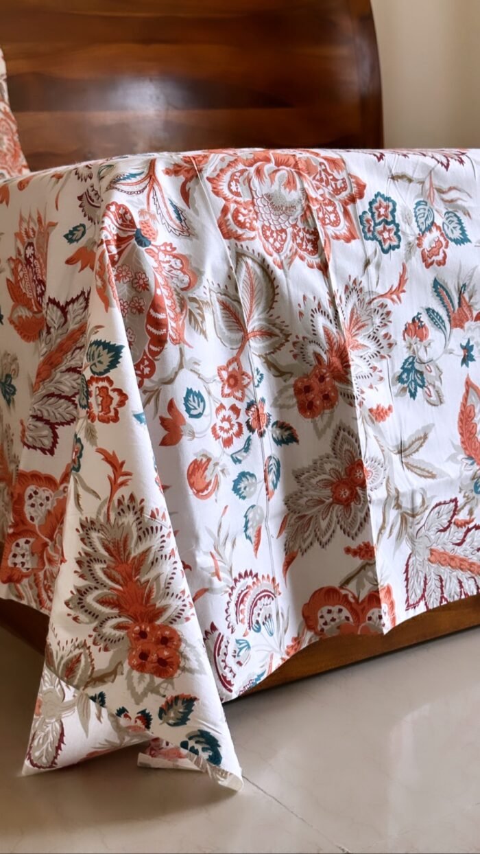 Gulbagh King Size Cotton Bedsheet - Image 4