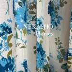 Sky Blue-Green Canvas Curtain