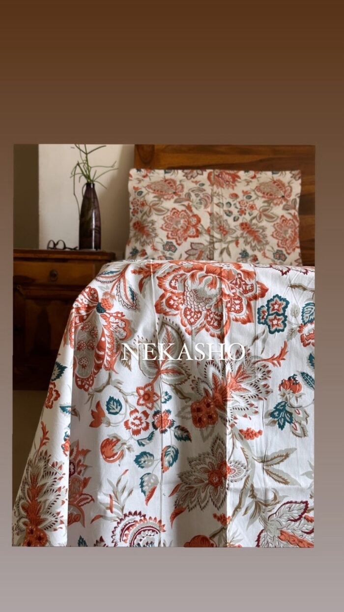 Gulbagh King Size Cotton Bedsheet - Image 3