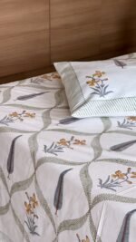 Saanjh Handblocked Bedsheet - Image 3