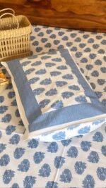 Blue Phool King Size Cotton Bedsheet - Image 4