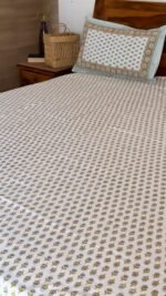 Saanjh Handblocked Bedsheet - Image 5
