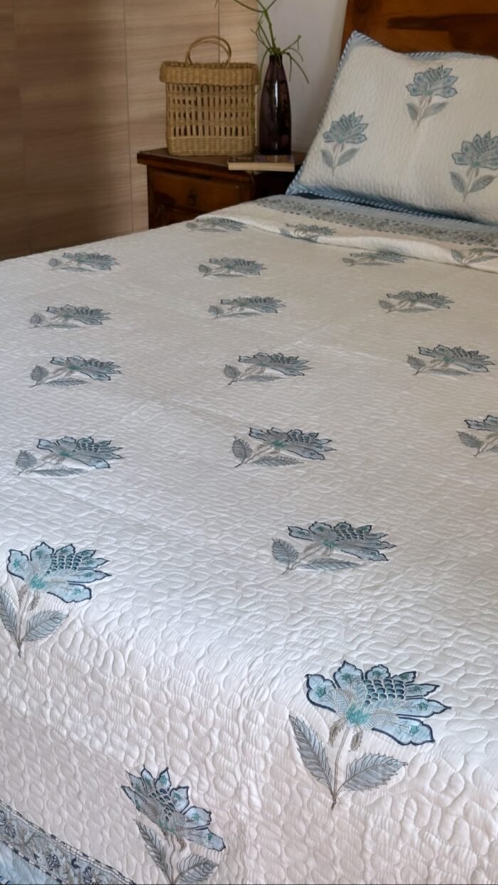 5714ca4d-67a0-475b-9d6f-d05898d42e03 Hues of Blue Bella King Size Bedcover - Image 1