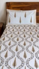 Saanjh Handblocked Bedsheet - Image 4