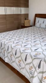 Saanjh Handblocked Bedsheet - Image 5
