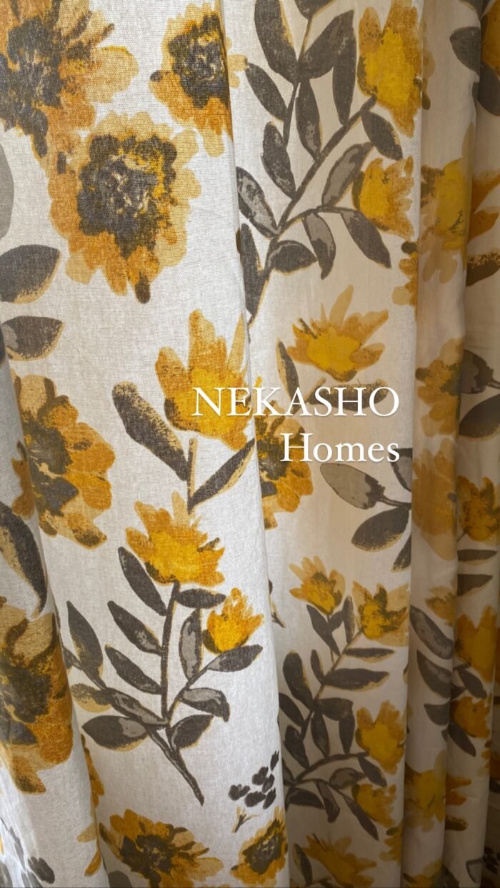 64e8f5e3-d072-48c2-ae85-57f319173f69 Yellow-Grey Canvas Curtain - Image 2