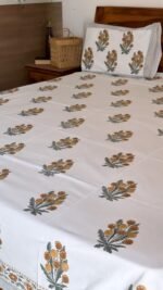 Saanjh Handblocked Bedsheet - Image 5