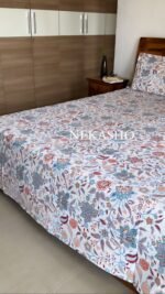 Multicoloured Cotton King Size Bedsheet - Image 4