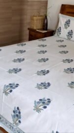 Saanjh Handblocked Bedsheet - Image 4