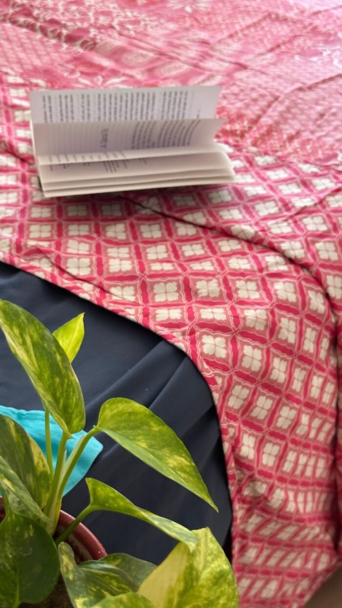 75a53e26-add6-4390-a5c5-88852cbaf139 Pink Patchwork Double Bed Mul Dohar - Image 4