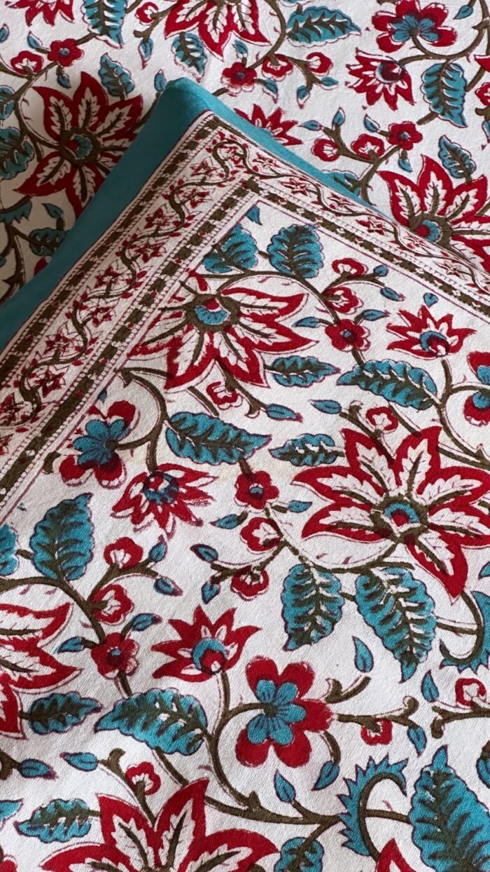Kali-Bagh Handblocked Cotton Bedsheet - Image 5